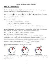 HW 2 Solns S22 V2 Pdf Physics 1112 Homework 2 Solutions PRACTICE Not