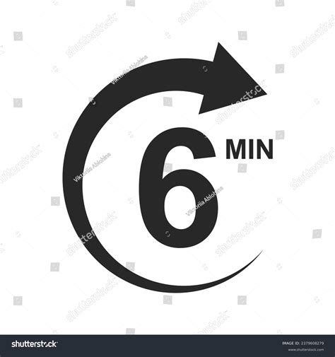 6 Min Countdawn Sign Six Minutes Stock Vector (Royalty Free) 2379608279 ...