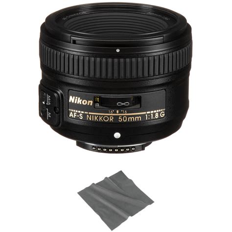 Nikon AF-S NIKKOR 50mm f/1.8G Lens with Cleaning Cloth Kit B&H