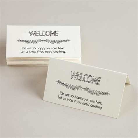 Hotel Welcome Card Template