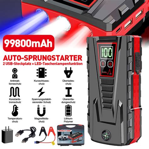 99800mAh 5000A Arrancador Cargador De Bateria Portatil Para Auto Carro