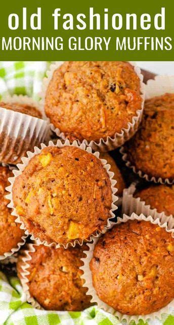 Morning Glory Muffins Breakfast Muffin Recipes Morning Glory Muffins