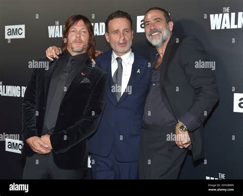 Norman Reedus Andrew Lincoln And Jeffrey Dean Morgan Arriving To The