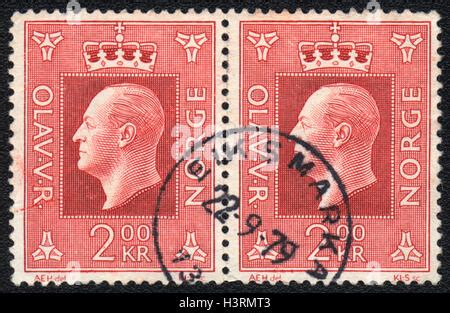 Postage Stamp Printed In Norway Shows Marine Knot Circa Stock