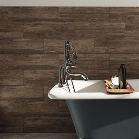 Finwood Brown Wood Effect Tiles 185x598cm Tile Warehouse