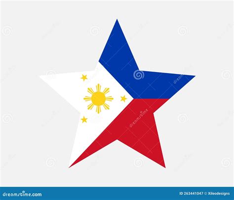 Philippines Star Flag Filipino Star Shape Flag Stock Vector