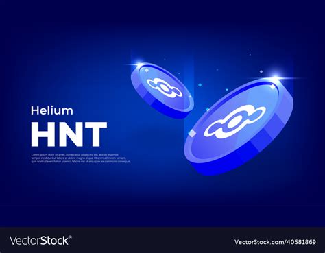 Helium Hnt Coin Banner Cryptocurrency Royalty Free Vector