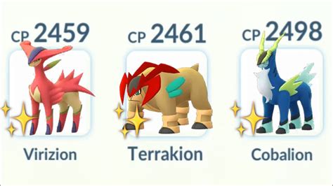 Using All Shiny Virizion Terrakion Cobalion SWORDS OF JUSTICE Trio