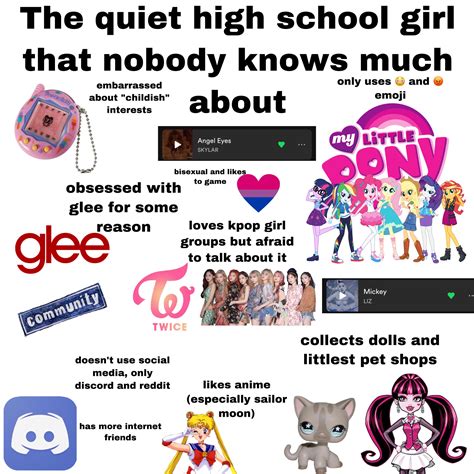 The Quiet High School Girl That Nobody Knows Much About Starter Pack