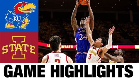 8 Kansas Vs 13 Iowa State 2023 College Basketball Highlights Win