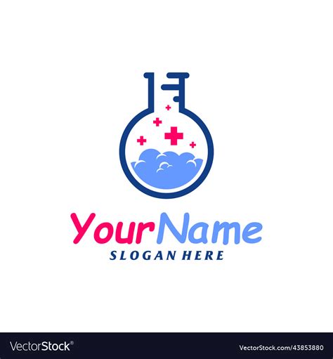 Health Lab Logo Design Template Science Royalty Free Vector