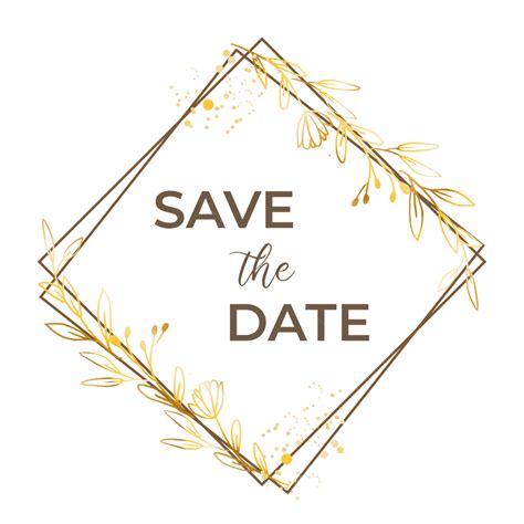 Gold Save The Date For Wedding Invitation Wedding Invitations Save