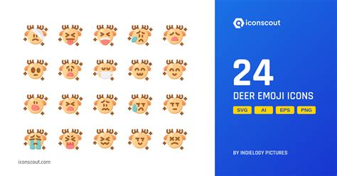 Download Deer Emoji Icon pack Available in SVG, PNG & Icon Fonts