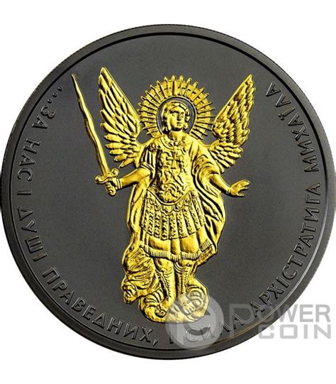 Archangel Michael Shade Of Enigma Black Ruthenium Oz Silver Coin