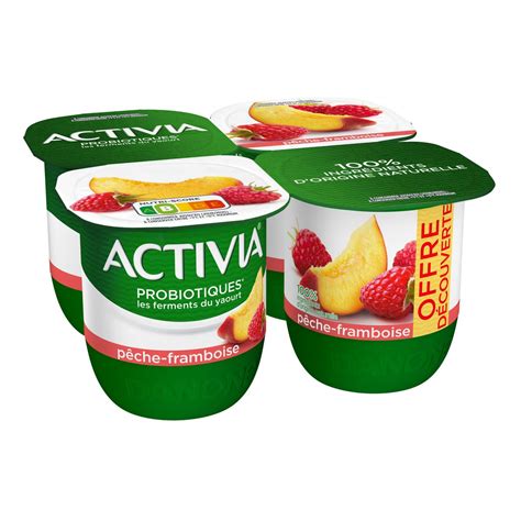 Activia Probiotiques Yaourt Au Bifidus P Che Framboise X G Pas