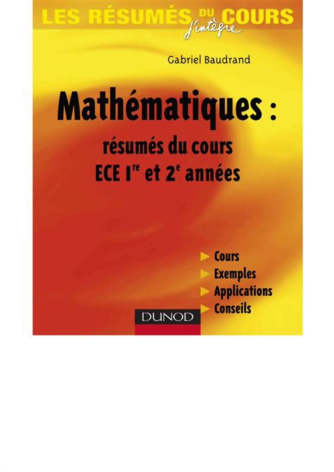 Pdf Mathematiques Ece Ere Eme Annee Resumes Du Cours Dokumen Tips