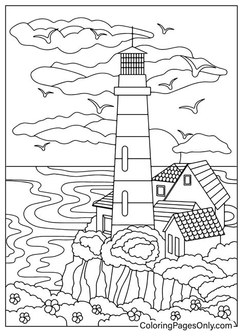 25 páginas para colorear de faros ColoringPagesOnly