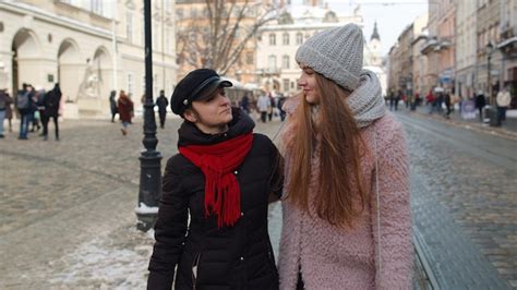 Premium Photo Lesbian Couple Standing Outdoors