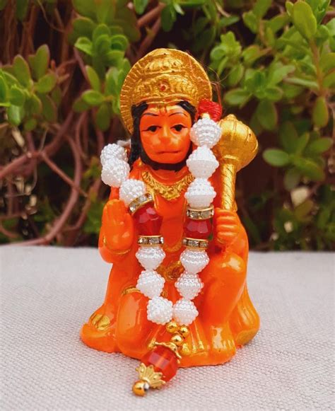 Buy KRAAFTIQUE Marble Hanuman Ji Ki Murti In Blessing Posture With Gada