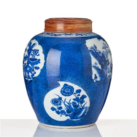 A Blue And White Jar Qing Dynasty Kangxi 1662 1722 Bukowskis