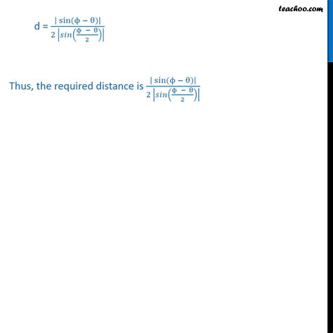 Misc Find Perpendicular Distance From Origin To Line