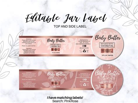 Diy Product Label Body Butter Label Body Scrub Label Body Etsy Canada Body Butter Labels