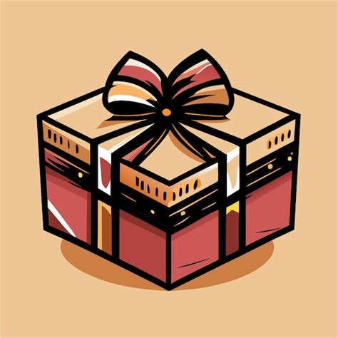 Premium Vector Surprise Gift Box With Ribbon Bow Hand Drawn Flat