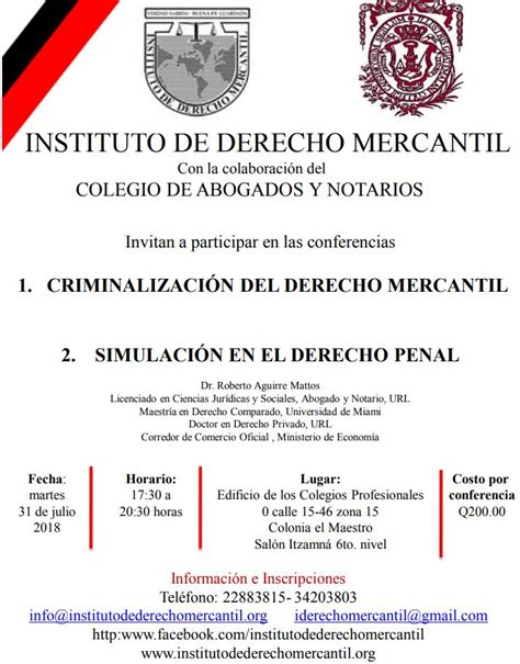 Instituto De Derecho Mercantil Idm Guatemala Conferencia