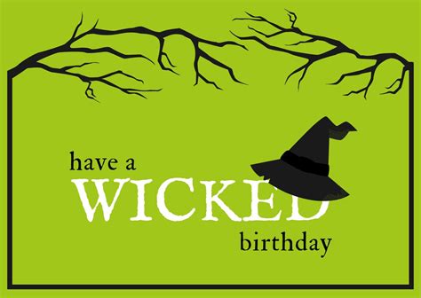 PRINTABLE WICKED Birthday Card Birthday Witch Wicked Etsy