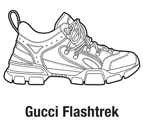 Gucci Flashtrek Sneaker Coloring Page Free Printable Coloring Pages