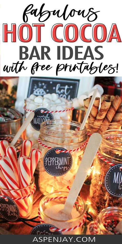 Throwing A Hot Chocolate Bar Party Free Printables Aspen Jay