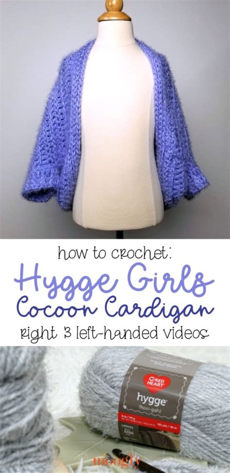 Hygge Girls Cocoon Cardigan Tutorial Right And Left Handed On Moogly