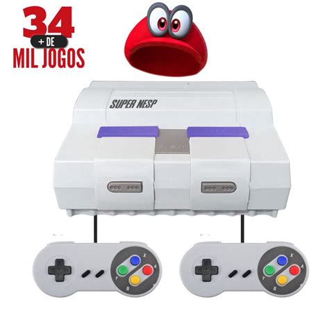 Mini Super Nintendo Game Retro 93 000 Jogos 2 Controles 64GB Shopee