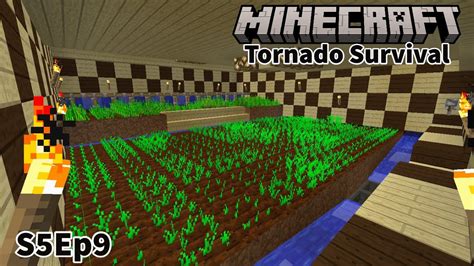 Minecraft Tornado Survival Localized Weather Mod S5Ep9 Crop Farm