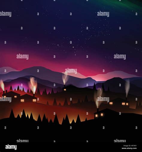 Aurora Village Stock Vector Images Alamy