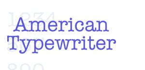 American Typewriter - Font Free [ Download Now ]