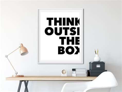 Think Outside The Box Print Think Outside The Box Poster Etsy