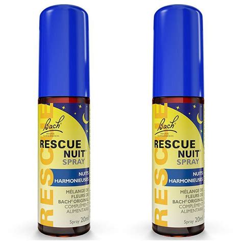 Fleurs De Bach Rescue Nuit Spray 2x20 Ml Redcare Pharmacie