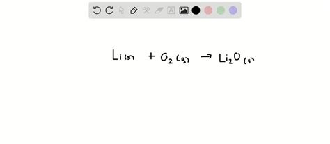 Solvedwrite The Chemical Equation For The Production Of Lithium Oxide