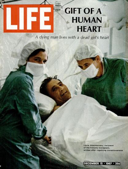 Louis Washkansky Heart Transplant 15 Dec 1967 Copyright Life Magazine ...