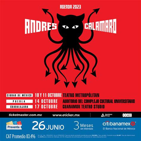 Andrés Calamaro dará más conciertos en México - Melodia Viajera