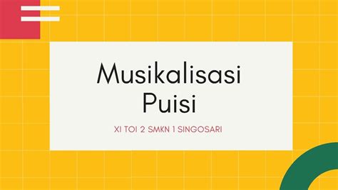 Musikalisasi Puisi Peri Biru Xi Toi Youtube