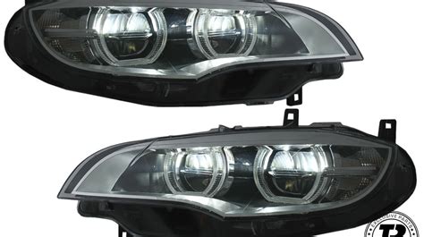 Faruri Angel Eyes D Dual Rims Led Drl Compatibile Cu Bmw X E