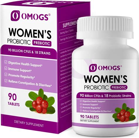 Omogs Womens Probiotic 90b Cfus 18 Strains Cranberry And Prebiotics