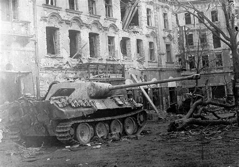 German "Panther" Pz.Kpfw. V Ausf. A, abandoned on Alagút street in ...