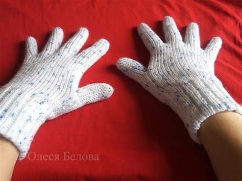 Вяжем Перчатки "Женские пальчики"на машинке. Описание и советы - YouTube