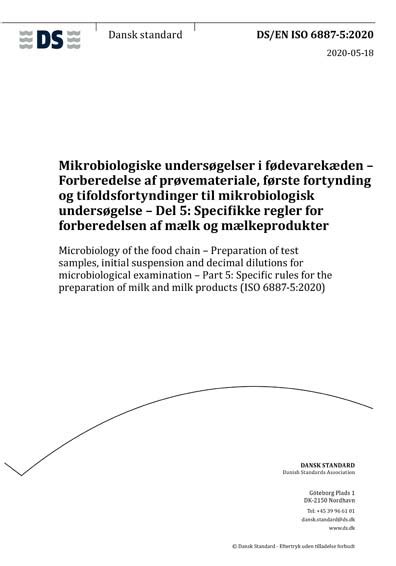 Ds En Iso Microbiology Of The Food Chain Preparation Of