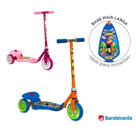 Patinete Para Crianças De 3 Anos - Patinete Infantil 3 Rodas Bandeirante Game Para Crianças Colorido ...