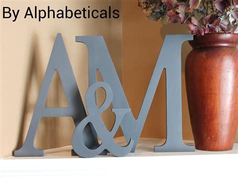 Decorative Wall Letters Large Wooden Monogram by Alphabeticals