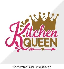 Kitchen Queen Svg Printable Vector Illustration Stock Vector Royalty